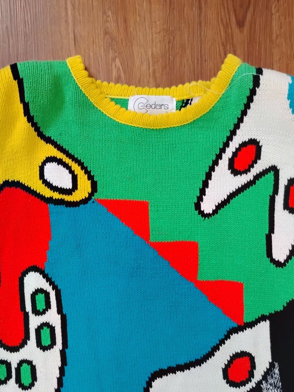 Vintage Cedars Abstract Geometric Crewneck Sweater